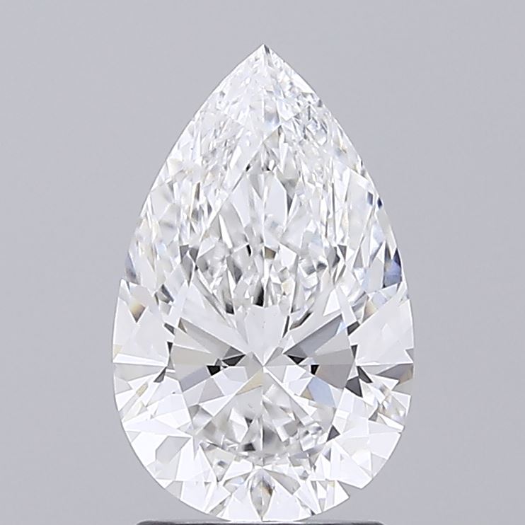 2.2CT Pear Cut Lab Grown Diamond D | VVS2 | IGI Certified