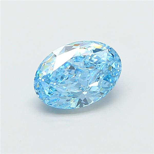 2.07CT Oval Cut Coloured Lab Grown Diamond BLUE | VS1 | IGI Certified