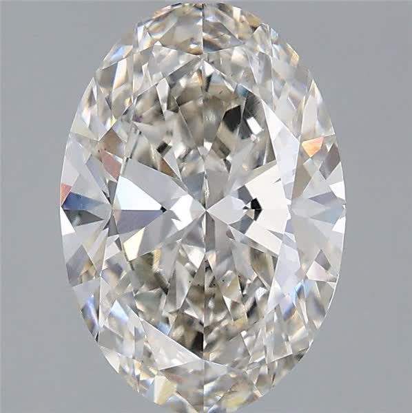 2.1CT Oval Cut Lab Grown Diamond H | VS1 | IGI Certified