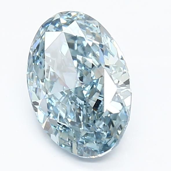1.63CT Oval Cut Coloured Lab Grown Diamond Blue | VS1