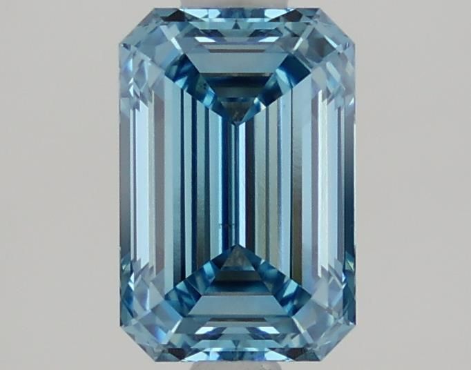 1.57CT Emerald Cut Coloured Lab Grown Diamond Blue | VS1 | IGI Certified