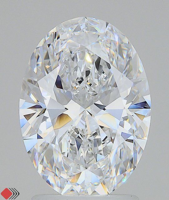 2.6CT Oval Cut Lab Grown Diamond D | VVS1 | IGI Certified