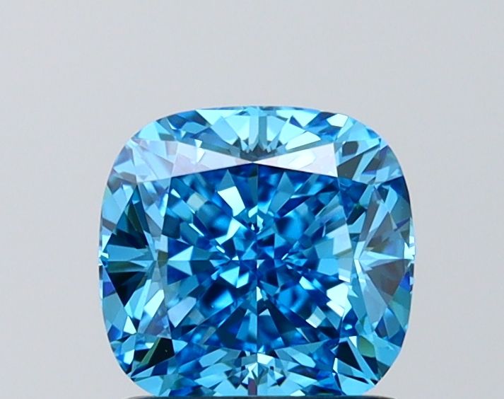 1.51CT Cushion Cut Coloured Lab Grown Diamond BLUE | VVS2 | IGI Certified