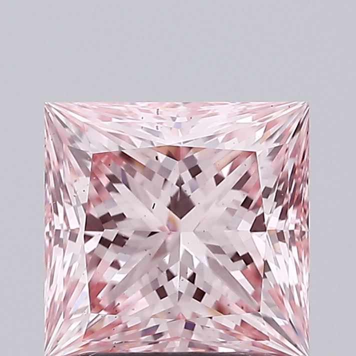 1.99CT Princess Cut Coloured Lab Grown Diamond PINK | VS1 | IGI Certified
