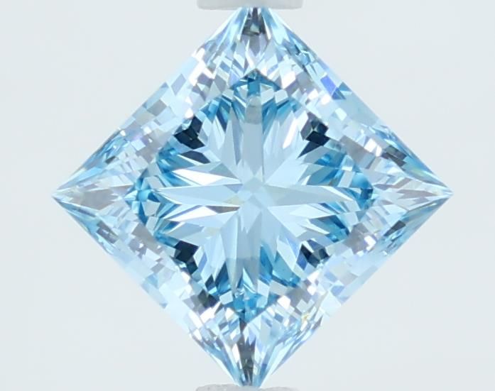 1.63CT Princess Cut Coloured Lab Grown Diamond Blue | VVS2 | IGI Certified